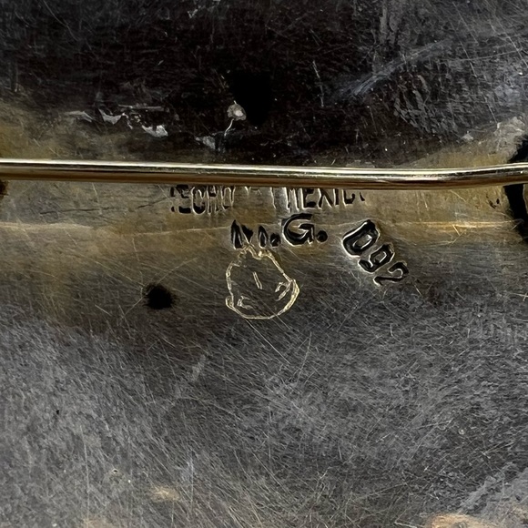 Aztec or Mayan Seahorse Pendant OR Brooch Pin Vintage Sterling Silver 925 - Picture 4 of 4